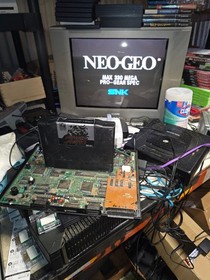 TESTED & WORKING NEO GEO AES CONSOLE SYSTEM DAMAGED FOR PARTS OR REPAIR  #J2