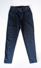 Tea Collection Jeggings Girls Dark Blue Denim Like Pants Elastic Waist Size 10