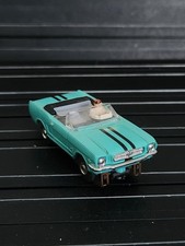 Vintage Aurora Thunderjet Turquoise Ford Mustang Convertible HO Slot Car T-Jet