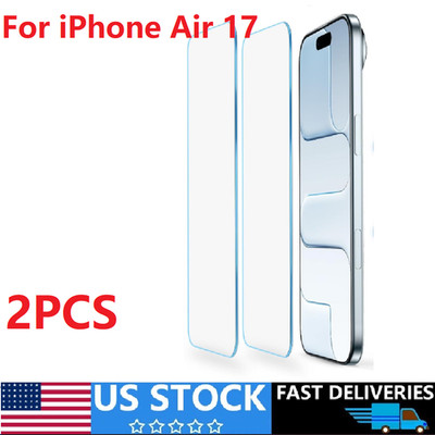 2Pack For iPhone 17 Air 9H Tempered Glass Screen Protector Anti Scratch Cover