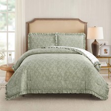 Modern Heirloom 3pc Full/Queen Floral Ruffle Comforter Bedding Set Assorted