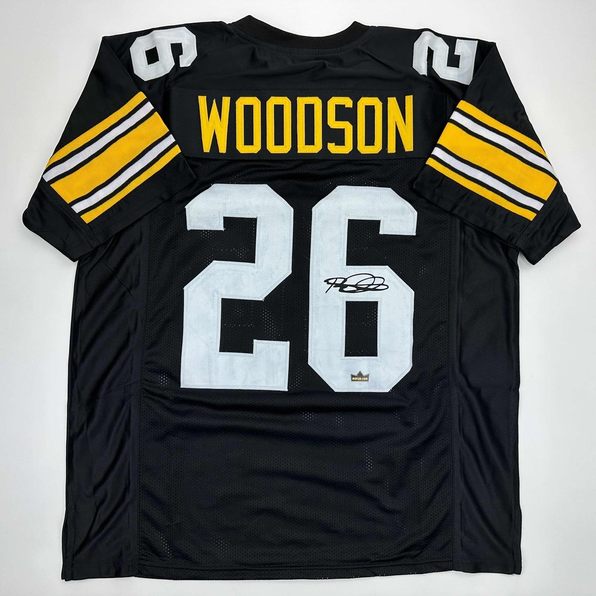Facsimile Autographed Rod Woodson Pittsburgh Black Reprint Jersey