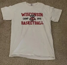 Wisconsin Basketball Camp T-shirt 2015 Autographed By Bo Ryan Size Men’s Medium