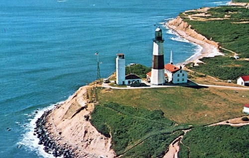Coast Guard Lighthouse - Montauk Point - Long Island, New York - unposted RPPC - Picture 2 of 3