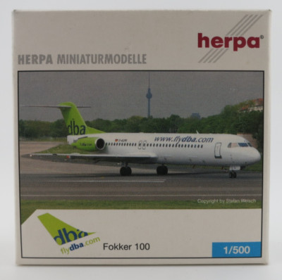 Herpa Deutsche BA / dba Fokker 100 Model - 1:500 - 509374