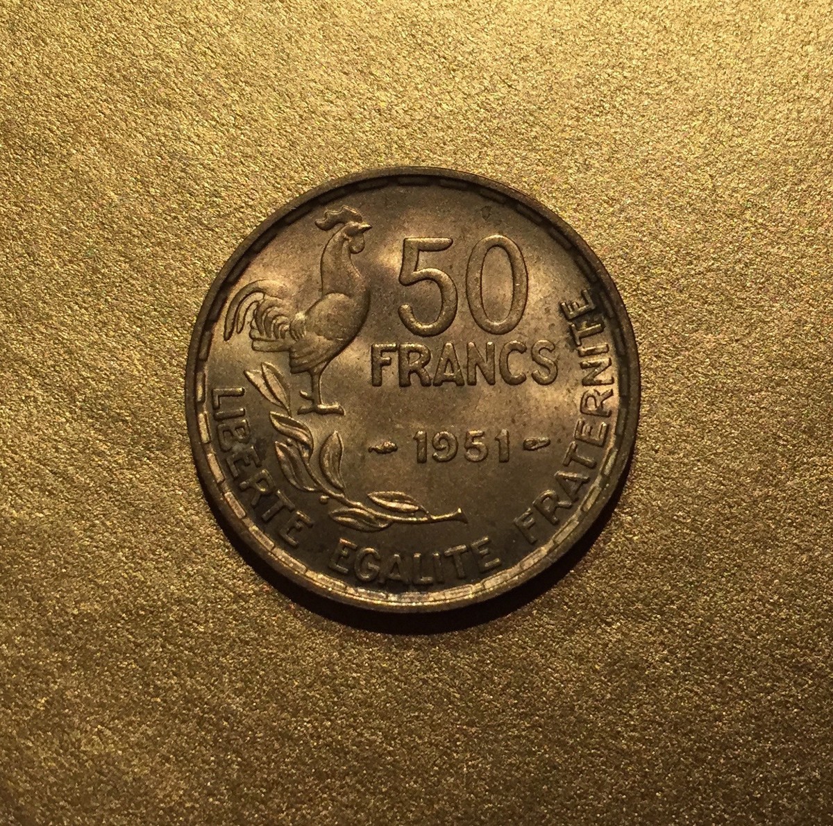 FRANCE 50 FRANCS 1951 graveur : Guiraud bronze-aluminium TTB EUR 2,00 - FR