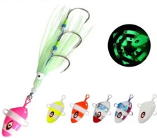 4x 100g Baited Octo Jigs Butterfly Metal Fishing Lure Snapper Kingfish Redfish