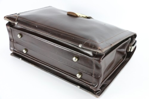 Vintage Leather RENWICK Doctor Attorney Briefcase Attache Bags Mens - Picture 6 of 11