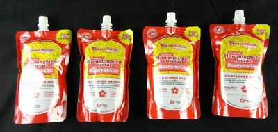 Lawn & Garden Products 250 ml RTU Hummingbird Bag Hummgbird Nectar, Red 4 Pack