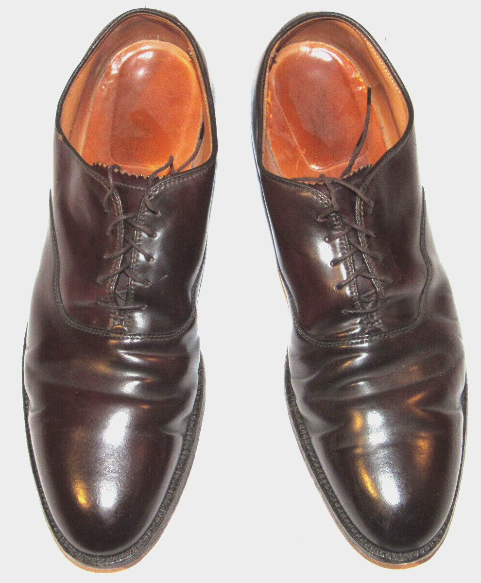 ALDEN Cordovan Wingtip Plain toe Bally last Dress shoes 990 Burgundy 7