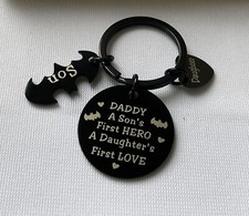 Dad Gift Keychain A Son First Hero A Daughter First Love Gift Daddy Keyring