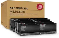 Microflex MK296L Midknight Black Nitrile Powder-Free Gloves LARGE CASE