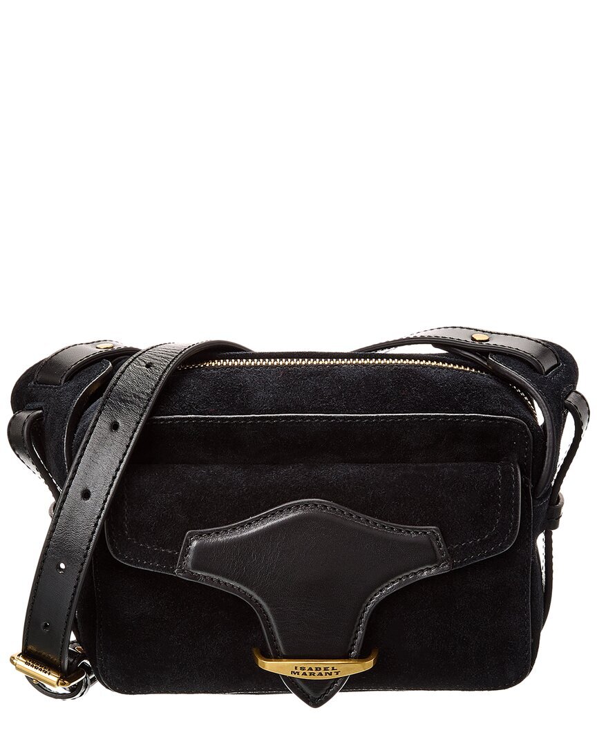 Женская сумка для фотоаппарата Isabel Marant Wasy из замши и кожи, черная