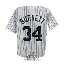 AJ Burnett 09 WS Champs Autographed New York Custom Pinstripe Jersey - BAS