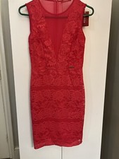 Ladies Guess Dress Size Small BNWT Pink floral laced 