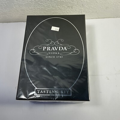 EMPTY 50ml PRAVDA VODKA Tasting Kit, 40% Alc/Vol, product of Poland.