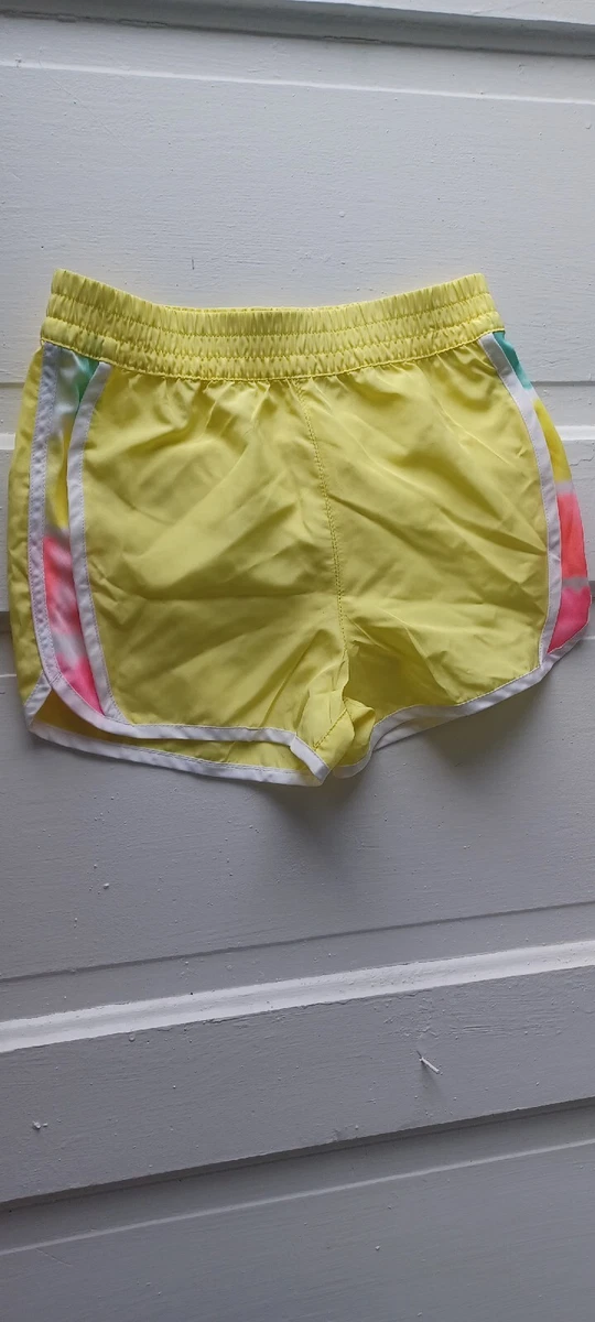 Zone Pro Pink Yellow Athletic Shorts 7/8 m Girls summer gym