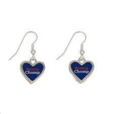 New Florida Gators Swamp Chomp Heart Shape Fish Hook Earrings, Gift for Her Mom