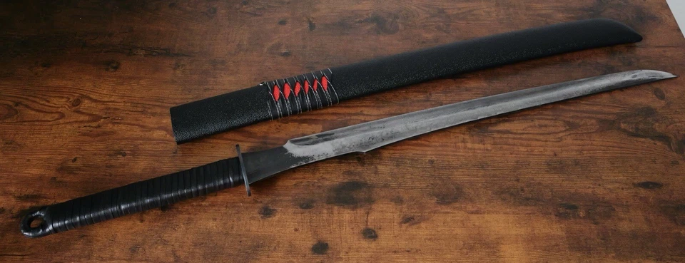 全 Tang Katana 高碳钢 10 毫米厚包装 Kunai 手柄柄柄锋利 — 第 2/4 张图片