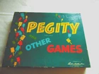 PEGITY Parker Brothers Vintage Pegboard Game 1953 Tit Tat Toe Good Condition