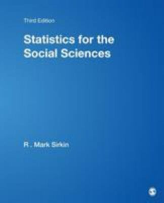 #ad #ad Statistics for the Social Sciences paperback 9781412905466 R Mark Sirkin $13.34