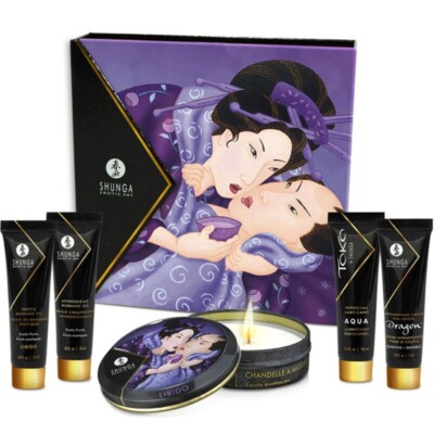 SECRET GEISHA EXOTIC FRUITS MASSAGE CREAM CANDLE OIL  - SHUNGA