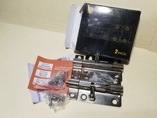 2 Pack Cranach Heavy Duty Steel 3" Silver Security Slide Latch Lock B07MXG79RB