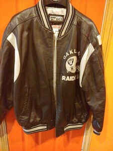 raiders leather jacket