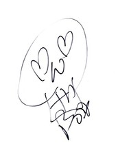 Jesse Hughes Signed 8.5x11 Hand Drawn Sketch EODM Eagles of Death Metal COA