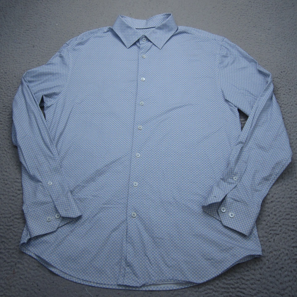 Bugatchi Oooh Cotton Tech Shirt Mens XL Button Up Performance Stretch Preppy - Image 2 of 4