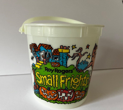 Roy Rogers Small Frights Halloween treat bucket soft glow vintage 1995