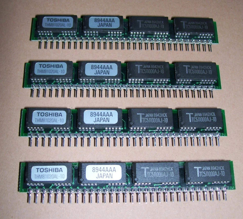 NUEVA memoria para computadora Atari 520 1040 STE Stacy 4 x 1 MB = 4 MB Toshiba SIPPS