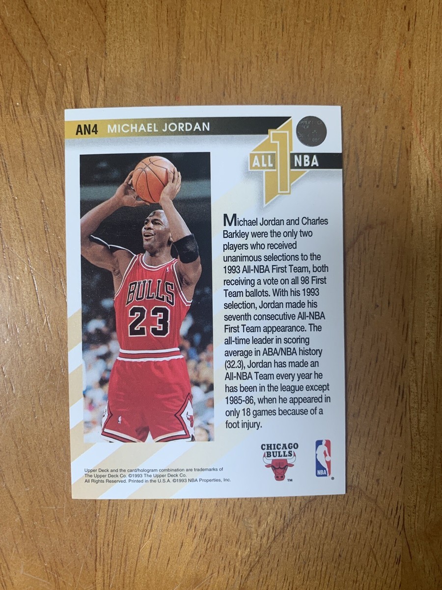 1993-1994 Upper Deck Michael Jordan AN4 First Team | eBay