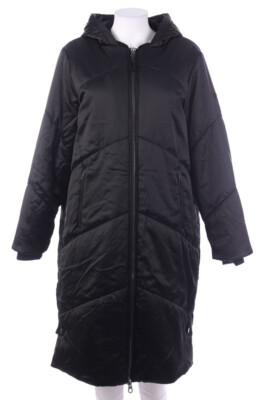 TAIFUN Mantel wattiert Satin Kapuze D 42 schwarz NEU