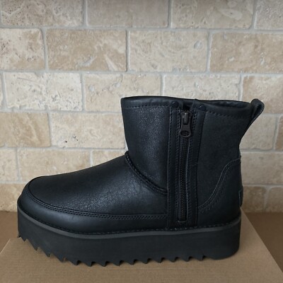 UGG Classic Mini Bomber Leather Boots Classic Bomber Mini Australian Made UGG Boots – UGG Since 1974 main image 4