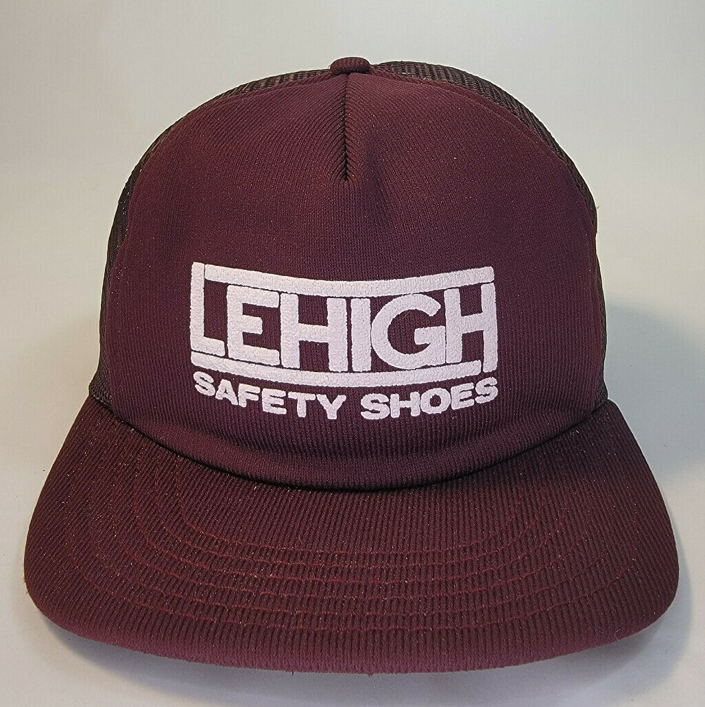 Vintage Lehigh Safety Shoes Boots Mesh & Foam Snapbac… Gem