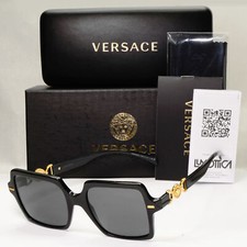 Image of Versace Sunglasses Black Gold Medusa Square Oversized Large MOD VE 4441 GB1/87