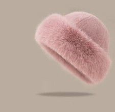 Women outdoors sports winter Faux Fur Hat extreme weather warm Ski Hat