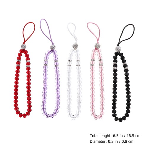 5pcs Nicht-Schlupf-Telefon Lanyards Kristallperlen Handgelist - Zdjęcie 11 z 12