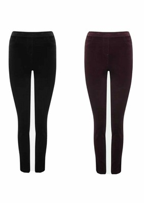 EX M\u0026S Ladies Corduroy Leggings Soft 