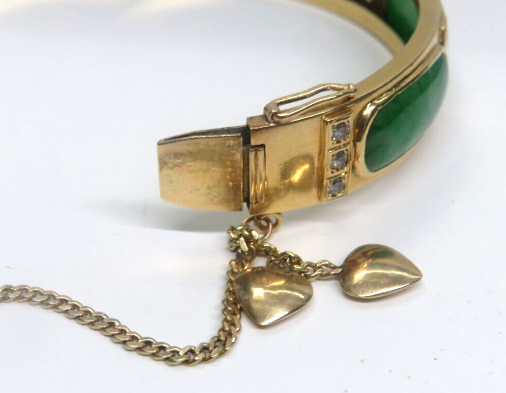 Stunning Solid 18K Yellow Gold Hinged Bangle BRAC… - image 9