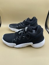 Men Sz 7 adidas D.O.N. Issue 2 Black / White Mitchel PE Basketball Shoes USED 