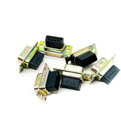 6 pcs AMP 205203-1 D-Sub Connector 9 Position Female Receptacle