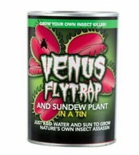 Venus Fly Trap and Sundew Tin | Grow Your Own Plant Kit Seeds Home Decor Funtime