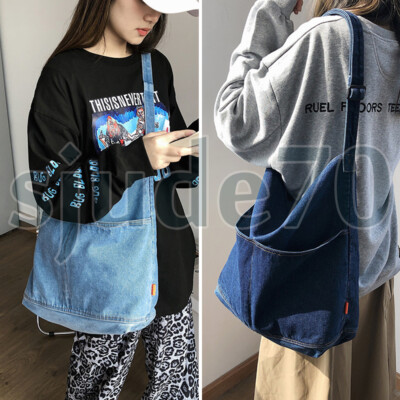 ショルダーバッグ・ポシェット   Women's Logo Denim Small Soft Hobo Bag 4F3207G Amazon.com: Small Denim Bucket Bag, Jean Purses for Women