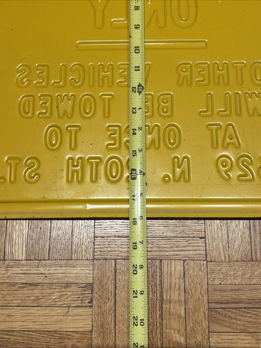 Vintage Heavy Metal Embossed TENANTS ONLY Parking Sign - 18 x 18 - St. Louis, MO - Picture 12 of 14