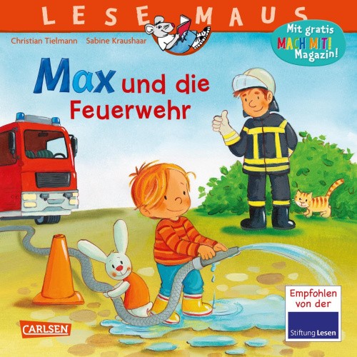 LESEMAUS 55: Max und die Feuerwehr [German] by Tielmann, Christian [Paperback]