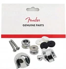 Genuine Fender CHROME Guitar & Bass Strat/Tele Straplocks Strap Locks Set Pair