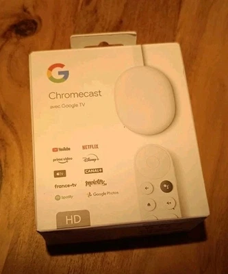 Google Chromecast 4 HD mit Google TV - Weiß (GA03131-DE) - Bild 1 von 3
