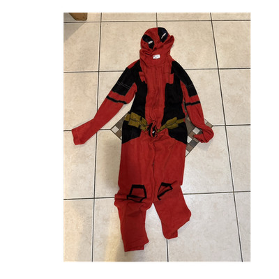 Deadpool Marvel Adult Jumpsuit Costume M Red/Black Polyester (MPN 45840)